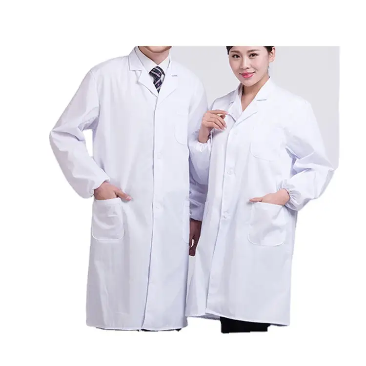 OEM Factory Custom Logo Printing Hospital Uniforms Unisex Lab Coats 1