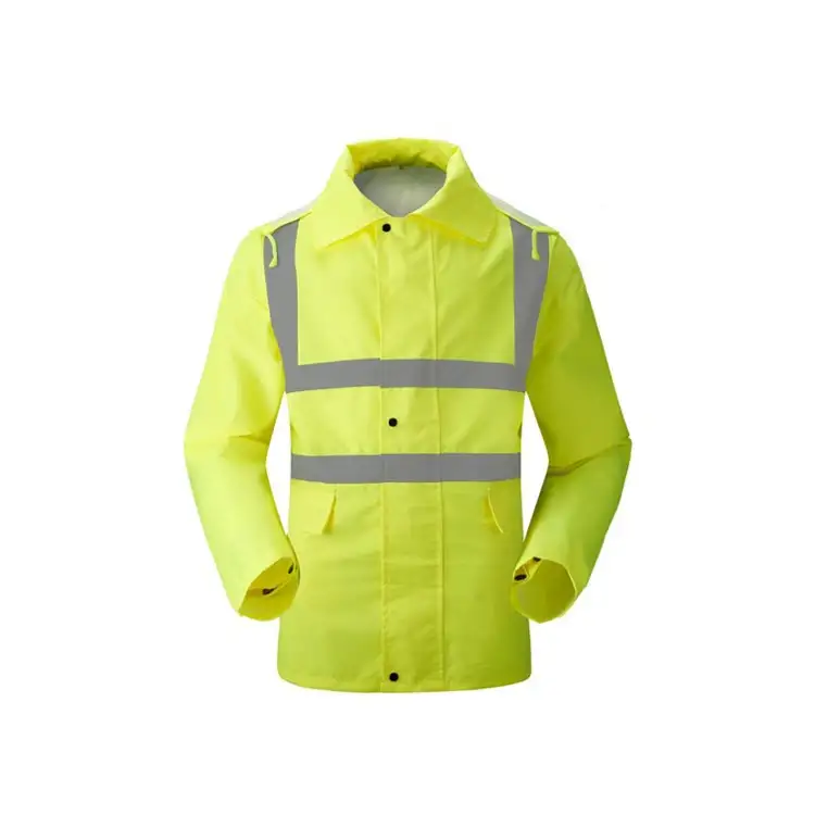 Custom Waterproof High-Visibility Night Work Raincoat with High-Reflectivity Safety Workwear 1