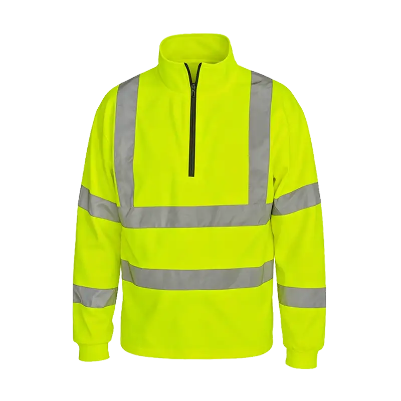 Customisable high-visibility long-sleeved safety sweatshirts for roadworks 1